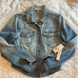 Love Fire Cropped Jean Jacket